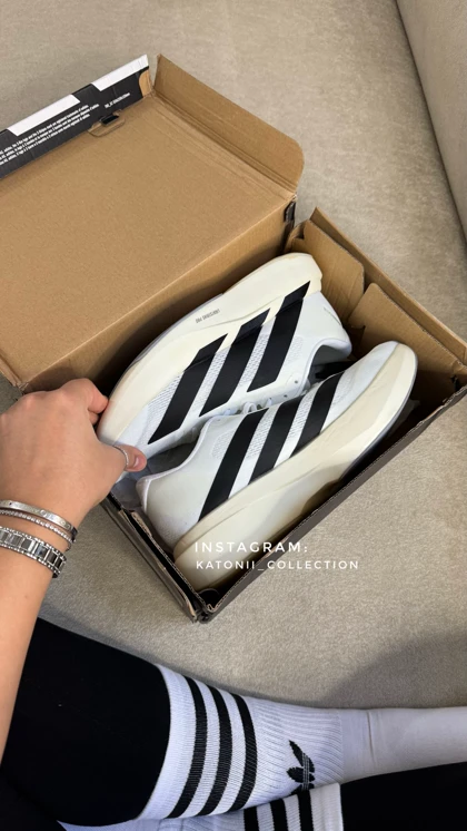 کتانی آدیداس آدیزیرو اوو اس ال رانینگ سفید مشکی Adidas Adizero Evo SL Running – White/Black کیفیت اورجینال