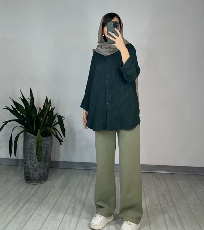 شلوار کتان نیم بگ 4