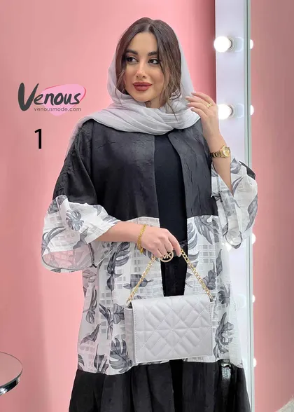 مانتو عبایی پفکی طرحدار