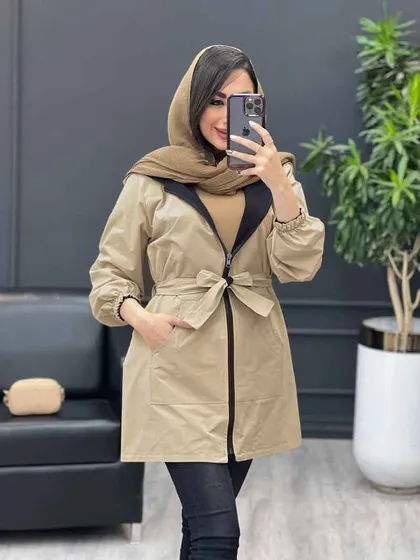بارانی دورو کمر دار