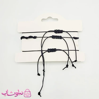 دستبند یا پابند دخترانه رنگی طرح پروانه پک سه عددی