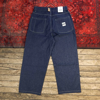 شلوار جین بگ استایل سرمه‌ای خام شور bershka بدون جنسیت کد 399