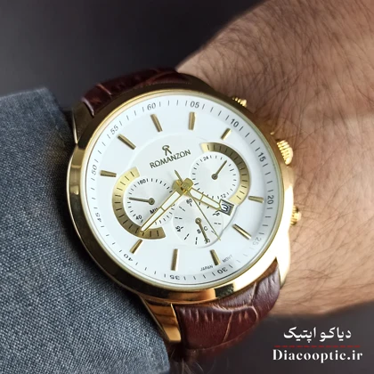 ساعت مچی مردانه موتور ژاپن برند رمانسون مدل DO1200 بند چرمی