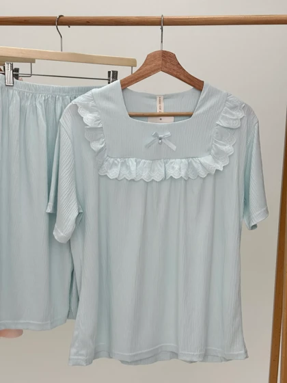 ست لباس راحتی بلوز و شلوارک کد 103