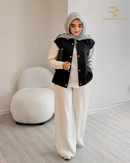 وست و شلوار زنانه گاباردین نیسا