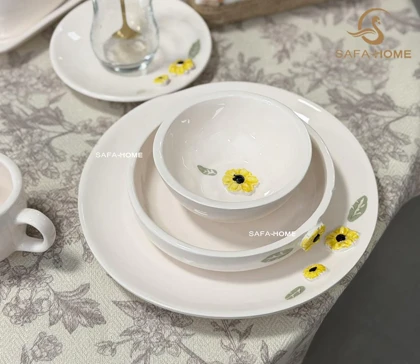 سرویس صبحانه خوری دوژان طرح بابونه 25 پارچه