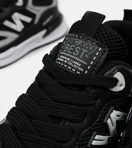 کفش کتانی مردانه مشکی طوسی NEW BALANCE yg niubailun