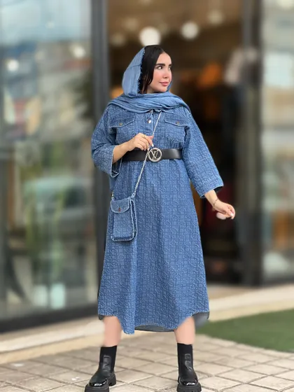 جین ماکسی به همراه کیف کد 626