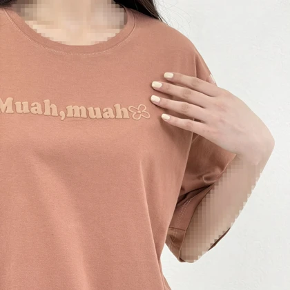 تیشرت زنانه باکسی Muah| آی بولک