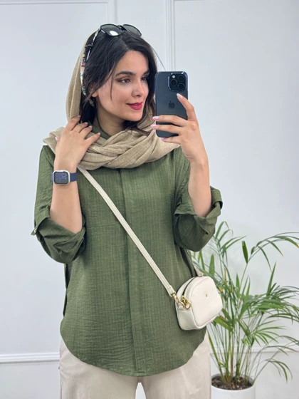 مانتو شومیزی گلی