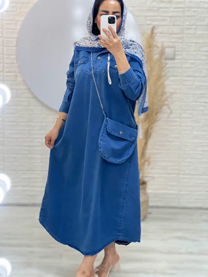کفتان جین همراه با بگ