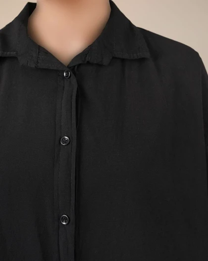 شومیز لینن مشکی کد 29356