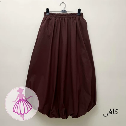 دامن لینن بالونی جیب‌دار بلند در رنگبندی متنوع