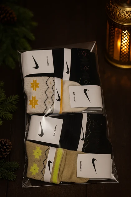 جوراب نیم ساق زنانه ودخترانه 12 جفتی برند نایکی