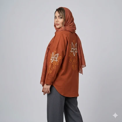 کت زنانه طرح پروانه گلدوزی شده کد 145