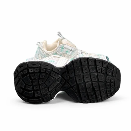 کفش کتانی مردانه مدل بالنسیاگا اسپایدر کاستوم سفید سبز BALENCIAGA SPIDE