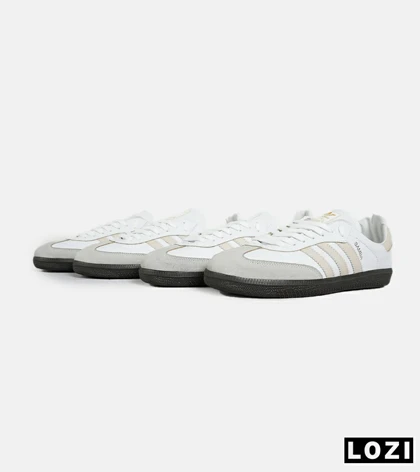 کفش کتانی مردانه و زنانه سفید کرم مشکی ADIDAS Samba