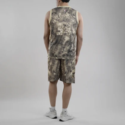 ست رکابی و شلوارک بسکتبالی میلواکی باکس مدل Nike-DRI FIT-5B064 خاکی