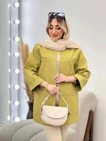 مانتو چهار جیب مغزی دوزی