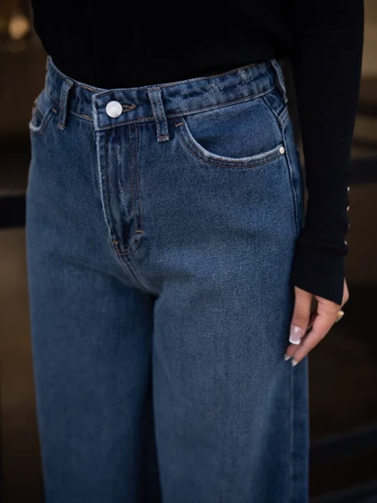 شلوارجین زنانه مدل وایدلگ قد110 شناسه71526