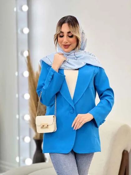مانتو مازراتی یقه انگلیسی تک جیب