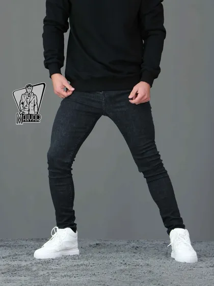 شلوار جین ذغالی H&M