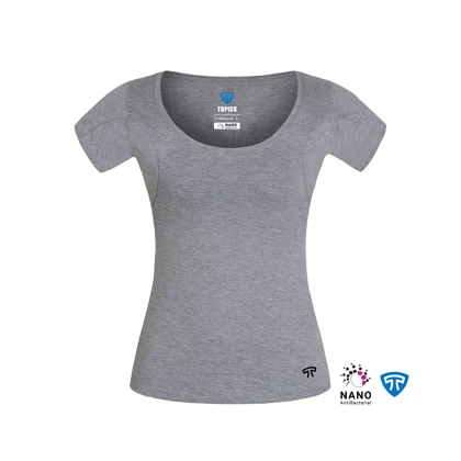 تیشرت نانو آنتی باکتریال ضدتعریق زنانه ملانژ