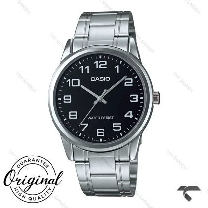 ساعت کاسیو مردانه MTP-V001D-1BU سیلور صفحه مشکی Casio-10394-G