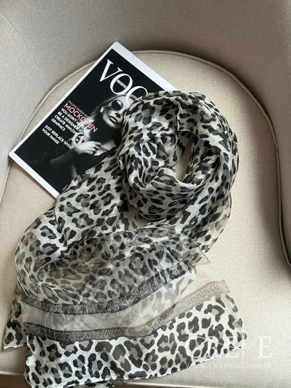 شال حریر پلنگی