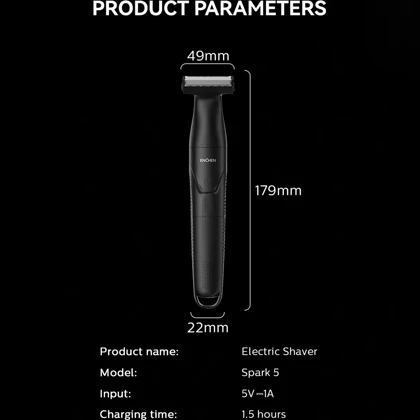 ریش‌تراش و اصلاح بدن برقی انچن مدل Enchen Spark 5