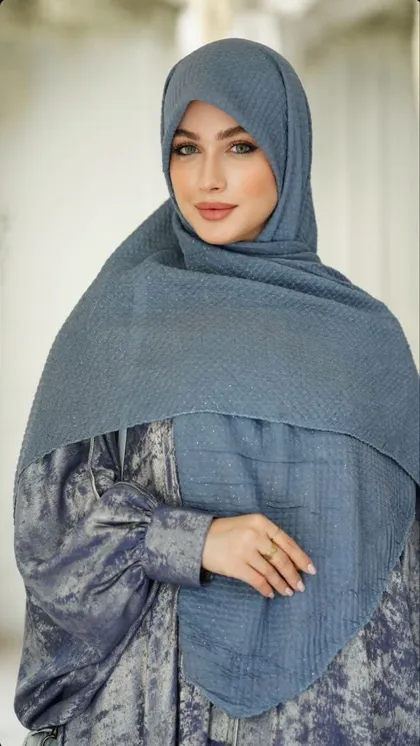 روسری پلیسه مربعی اکلیلی