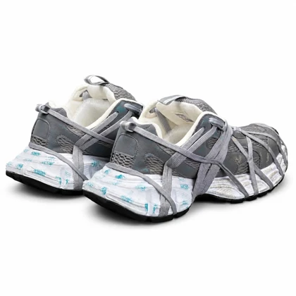 کفش کتانی مردانه مدل بالنسیاگا اسپایدر کاستوم طوسی BALENCIAGA SPIDE