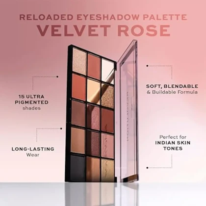 پالت سایه چشم رولوشن مدل ولوت رز (Makeup Revolution Reloaded Velvet Rose)