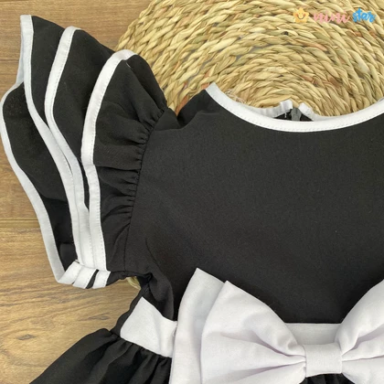 سارافون دخترانه مشکی محرمی ( 1تا 5 سال)