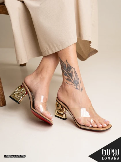 صندل پاشنه طلقی ضربدری لومانا - کد 2804