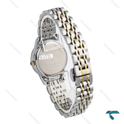 ساعت داتیس D8769L زنانه دورنگ طلایی صفحه سفید Datis-6940-L