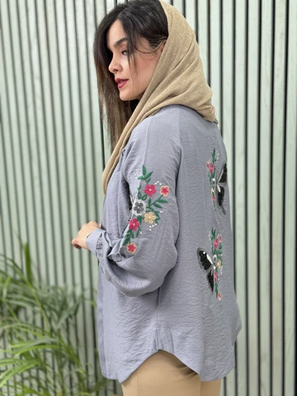 شومیز گلدوزی پروانه