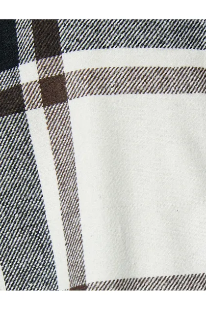 پیراهن یقه کلاسیک دکمه دار آستین بلند 4WAM60087HW