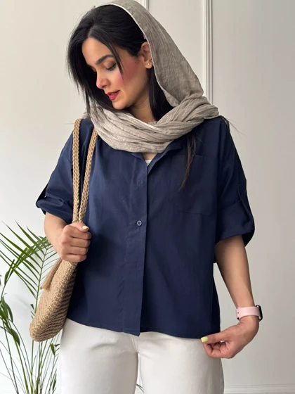 مانتو شومیزی باکسی سایه