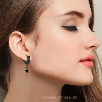 گوشواره آویز اسپرت طرح ستاره مدل حلقه‌ای دخترانه و پسرانه