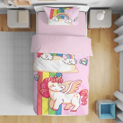 روتختی کودک طرح اسب تکشاخ و ابر مدل T4658