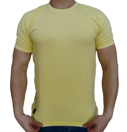 تیشرت مردانه ساده لیمویی abercrombie