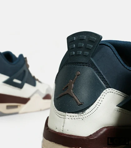 کتانی ساق‌دار زنانه و مردانه آبی سفید کرم Nike air jordan 4 مدل 6830