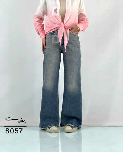 شلوار فلر بگ جین آبی