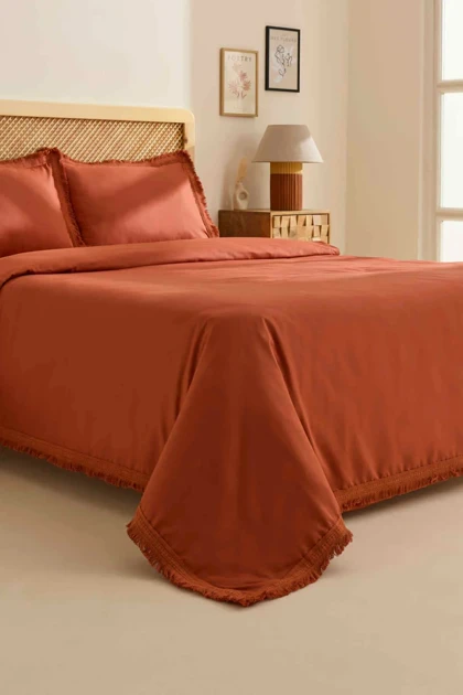 سرویس روتختی دو نفره Karaca Home مدل Helios پنبه - قهوه‌ای