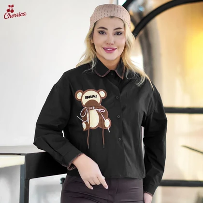 شومیز باکسی عروسکی وارداتی دخترانه کد 35