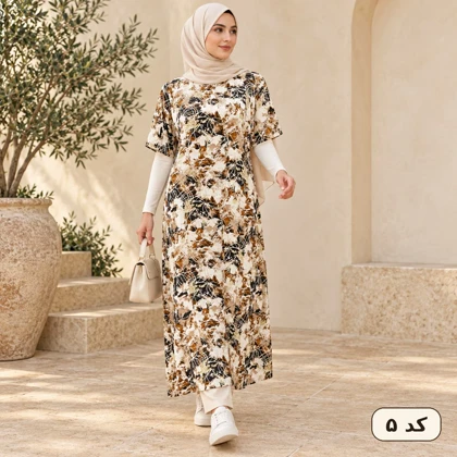 پیراهن آستین کوتاه نخی 5025