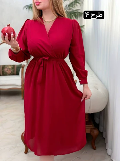 پیراهن حریر آستردار 3679