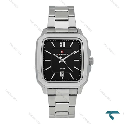 ناوی فورس مردانه NF9239 سیلور صفحه مشکی NaviForce-7749-G