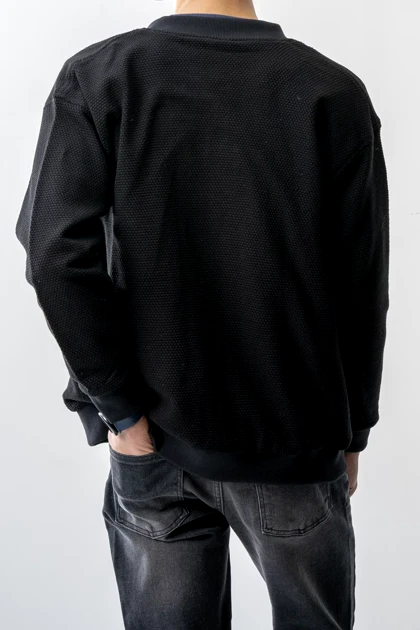 سویشرت زیپ‌دار ژاکارد مردانه